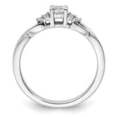 14k White Gold 1/3 carat Lab Grown Diamond VS/SI+ G+ Round Complete Halo Engagement Ring